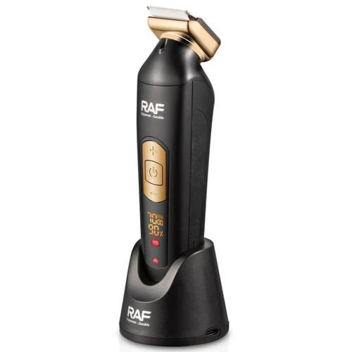 RAF Professional 3w Power Display speed Adjustment Rotating trimmer Head Ceramic Blades Travel LockHair Clippers for Men - Barber Clippers for Hair Cutting Grooming Kit - Adjustable Hair Trimmer Beard