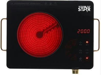 Winningstar Electric Infrared Cooker Vitro ceram Panel Portable Single Burner, Black