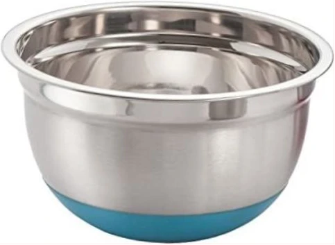28cm Kitchen Steel Mixing Bowl For Baking Cooking Salad Fruits - Silver