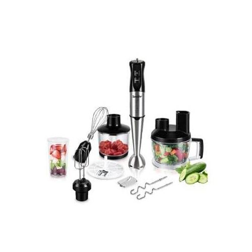 Sonifer 10-in-1 Stainless Steel Hand Blender Set, 800 Watt, 800 Ml, Electric Purée Stick, Suitable For Preparing Baby Food, Meat Filling, Salads, Yoghurt And Vegetables, Black