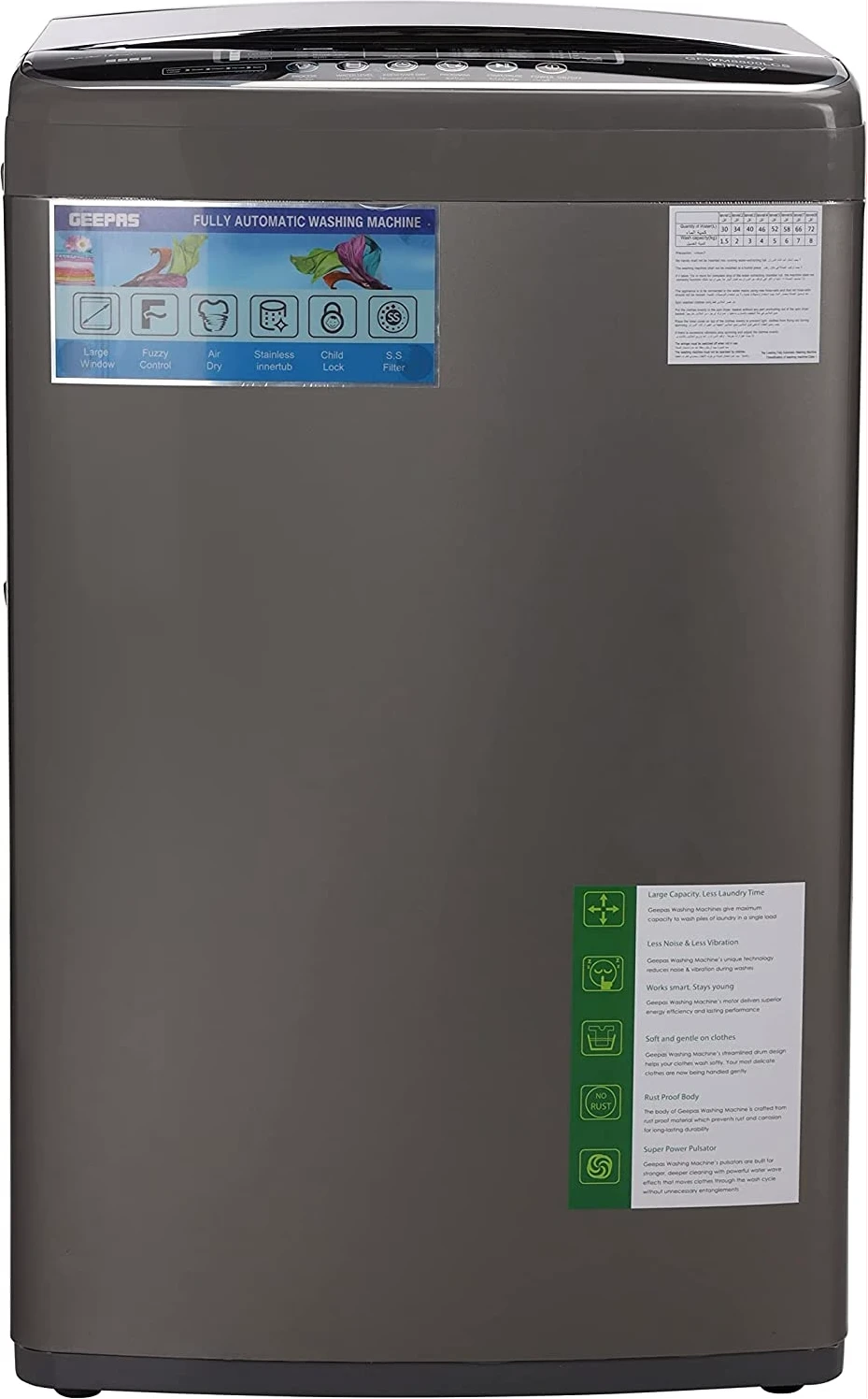 Geepas GFWM8800LCQ Fully Automatic 8kg Washing Machine