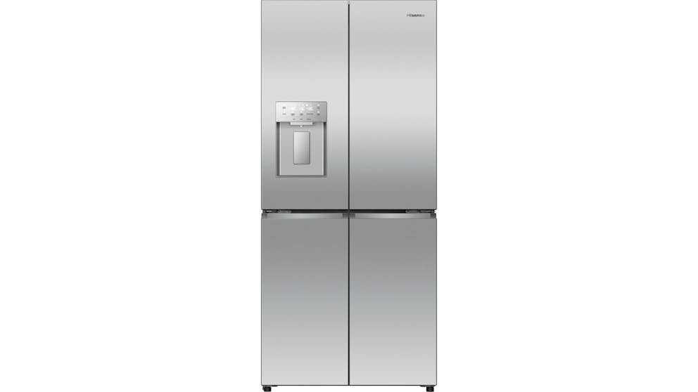 Hisense 610L French Door Fridge with Non-Plumbed Ice and Water Dispenser, WiFi Connectivity, My Fresh Choice - Silver