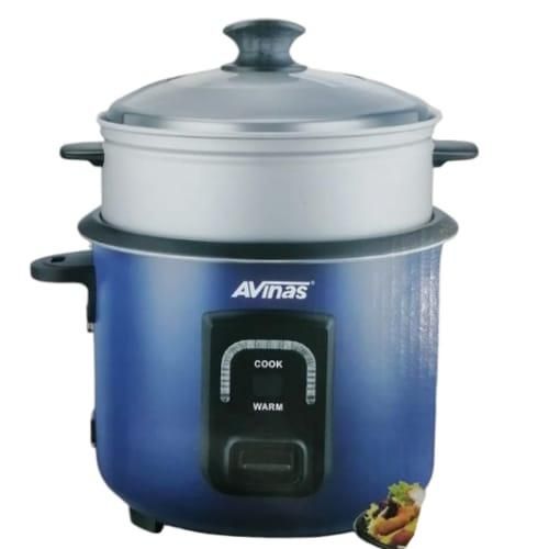 AVINAS 6L Electric Pot Style Rice Cooker Steamer Multicooker with Rice Measuring Cup/Scoop Aluminium Steamer Tray 90cm Pure Copper Charging Wire BS Plug