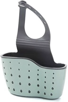Kitchen Sink Hanging Soap Dish,Sponge Drainer Storage Basket Holder,Green