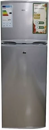 Aiwa 220 Liters Double Door Fridge - Silver