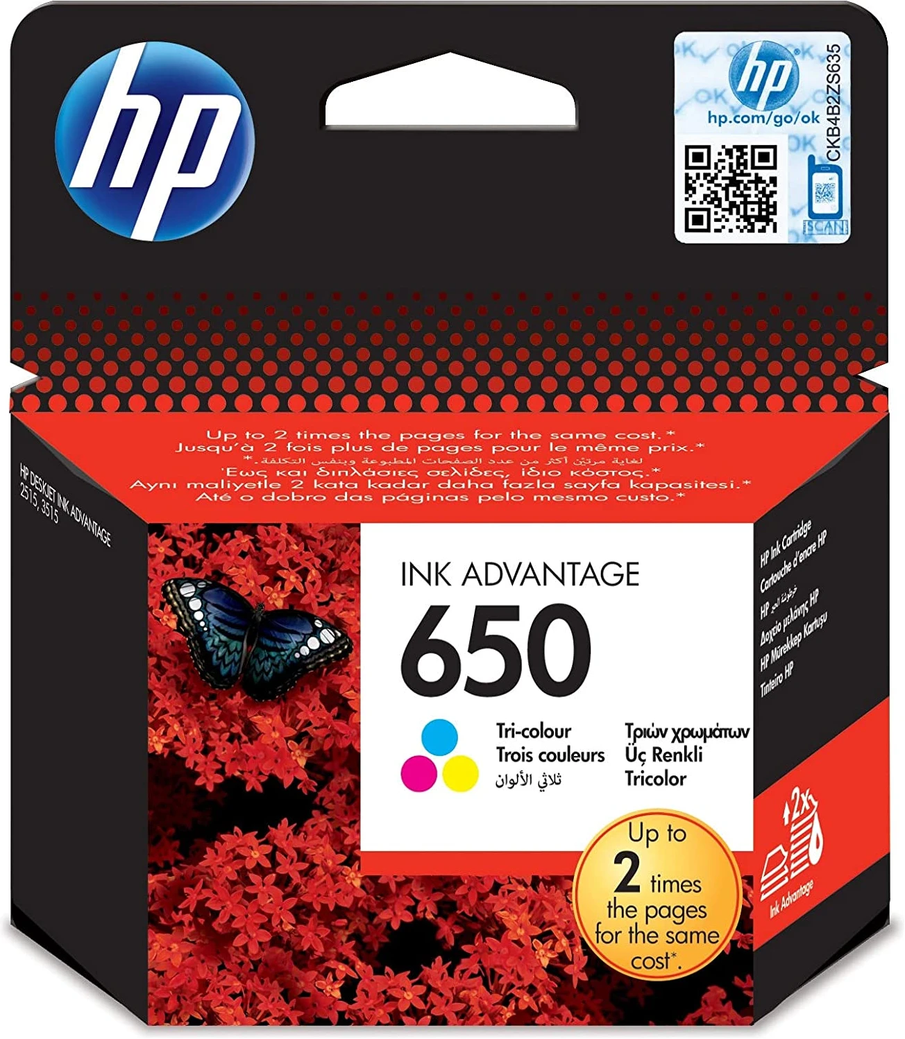 Hp 650 Tri-Colour Ink Cartridge