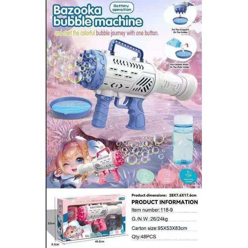 Giant Bubble Gun Blaster Rocket 52-Hole Bubble Maker Bubble Blower Gun - Bubble Blaster for Kids Indoor Outdoor Party Wedding Party Halloween Easter Christmas Gifts