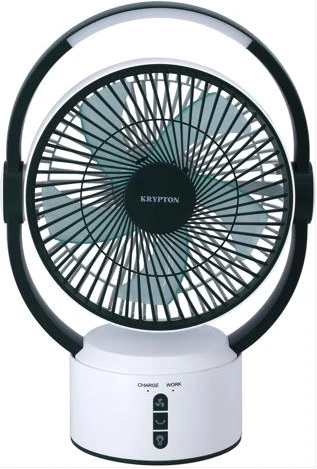 Krypton Rechargeable 9" Rech Table/ Traveller's Fan KNF-6293 - White