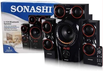 Sonashi Woofer Home Theatre System 3019 Black 3/1