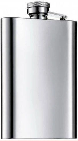 62 oz Stainless Steel Whisky Hip Flask Bottle With Bag -Silver