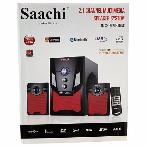 Saachi 2.1 Hifi, 2676 Bluetooth Speaker - Black