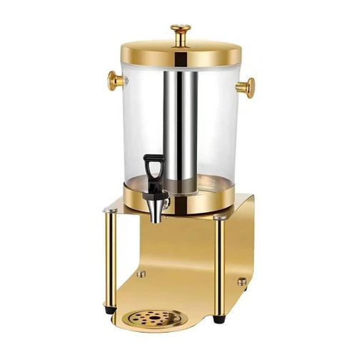 8L Single Beverage Dispenser, Cold Drink Dispenser with Ice Container and Stainless Steel Drip Trays Storage Rack, for Parties Buffet Catering Cold Drinks and Beer