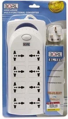 Borl High Grade 8 Ways Heavy Duty Extension - White