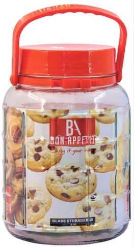 Bon Appetit 5L Glass Cereal Cookies Storage Jar Container Bottle Tin- Clear