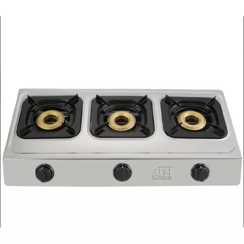 ADH 3 Burner Gas Stove - Silver