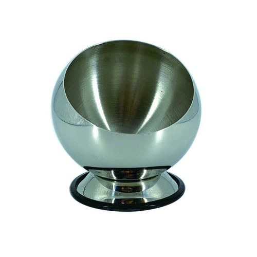 Stainless Steel Sloping Bowl With Base Bar Wine And Beer Ice Bucket- Silver.
