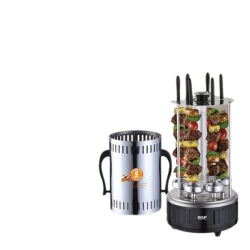 RAF Electric BBQ Skewers 1000W 6 Skewers with Automatic Rotation for Perfect Grilling Barbecue Machine