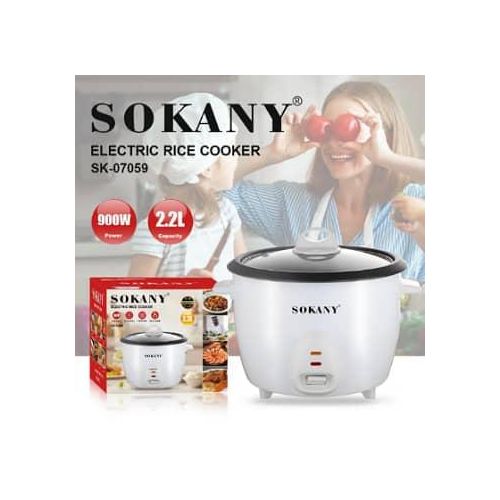 Sokany 2.2 L 700W Electric Automatic Rice Cooker Rice Steamer With Keep Warmer Function Cooker With Non-Stick Removable Bowl, Measuring Cup & Spoon And Auto Keep Warm Function, Great For Soups, Stews,