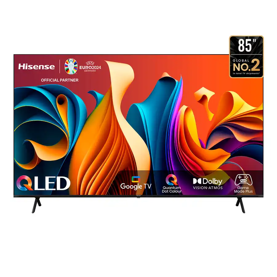 Hisense 85 Inch QLED UHD 4K Smart TV, (2025 Model), Q6 Series 85Q6Q, 144Hz Refresh Rate VRR Game Mode Pro, AI Picture, AI Smooth Motion, Ultra Slim Design, VIDAA, Inbuilt Free To Air Reciever – Black