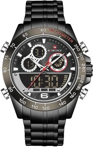 Naviforce Waterproof Men's Designer Watch - Charcoal Grey