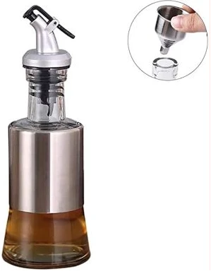 250ml Glass Vinegar Cooking Oil Dispenser Sauce Sprayer Bottle -Colourless