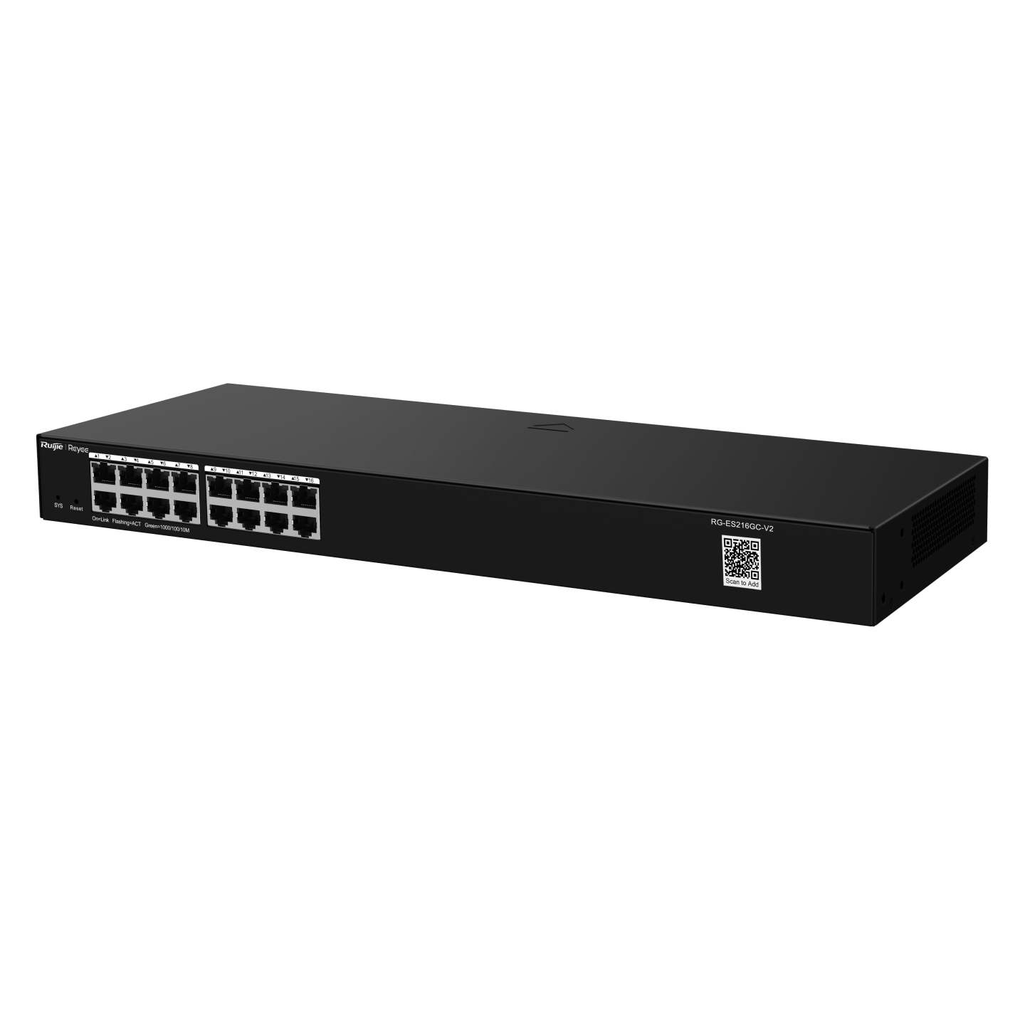 Ruijie RG-ES216GC, 16-Port Gigabit Smart Cloud Managed Non-PoE Switch