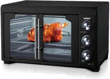 Sanford 45 Litres Double Glass Door Electric Oven Grill Toaster - Black.