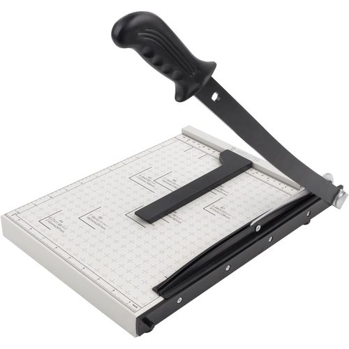 A3 Paper Cutter Heavy Duty Metal Base, Stack Paper Trimmer Guillotine 13" Cutting Length, Guillotine Paper Slicer Cutter, 12 Sheet Capacity, for Office Home or School