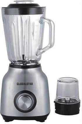 Global Star Juice Blender 1.5Litres 2 in 1 stainless steel and Glass cup GS-Y88 Silver