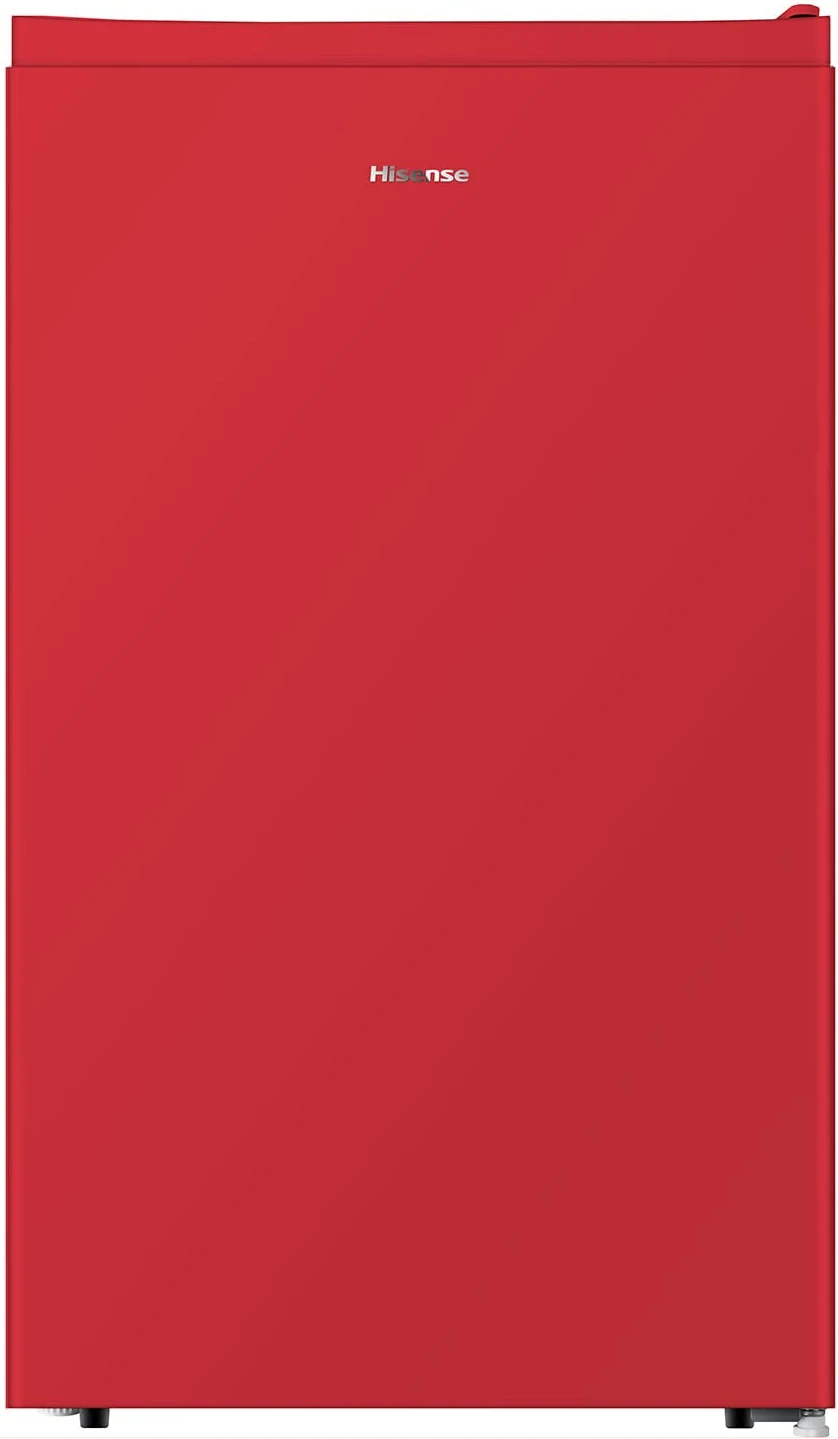 Hisense 120 L Direct-Cool Single Door Mini Refrigerator, RR120DARED Defrost Fridge - Red (3YRs WRTY)