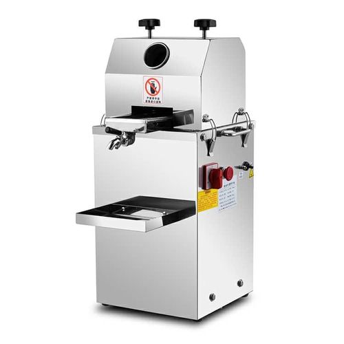 Automatic Electric Centrifugal Juicer Vertical Sugar Cane Press Machine 3-rollders Adjustable Cane-Juice Squeezer,Cane Crusher Extractor– Silver