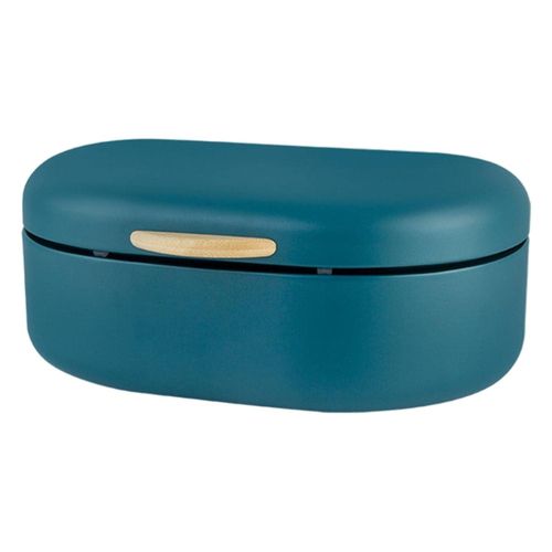 Metal Bread Box For Kitchen Counter Worktop, Multifunctional Bread Bin With Wooden Bamboo Handle , Lid Save Space For Pet Food Bread, Oats, Nuts, Canister