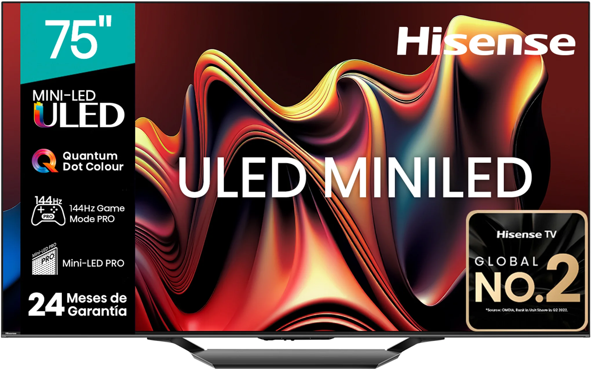 Hisense 75-Inch Class U7 Series Mini-LED Pro ULED 4K UHD Google Smart TV (75U7N,) - QLED, Native 144Hz, Motion Rate 480, Full Array Local Dimming, Game Mode Pro, Alexa Compatibility (3YRs WRTY)