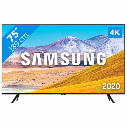 Samsung 75 Inches TU8000 Crystal UHD 4K Flat Smart TV (2020), Black, UA75TU8000UXZN