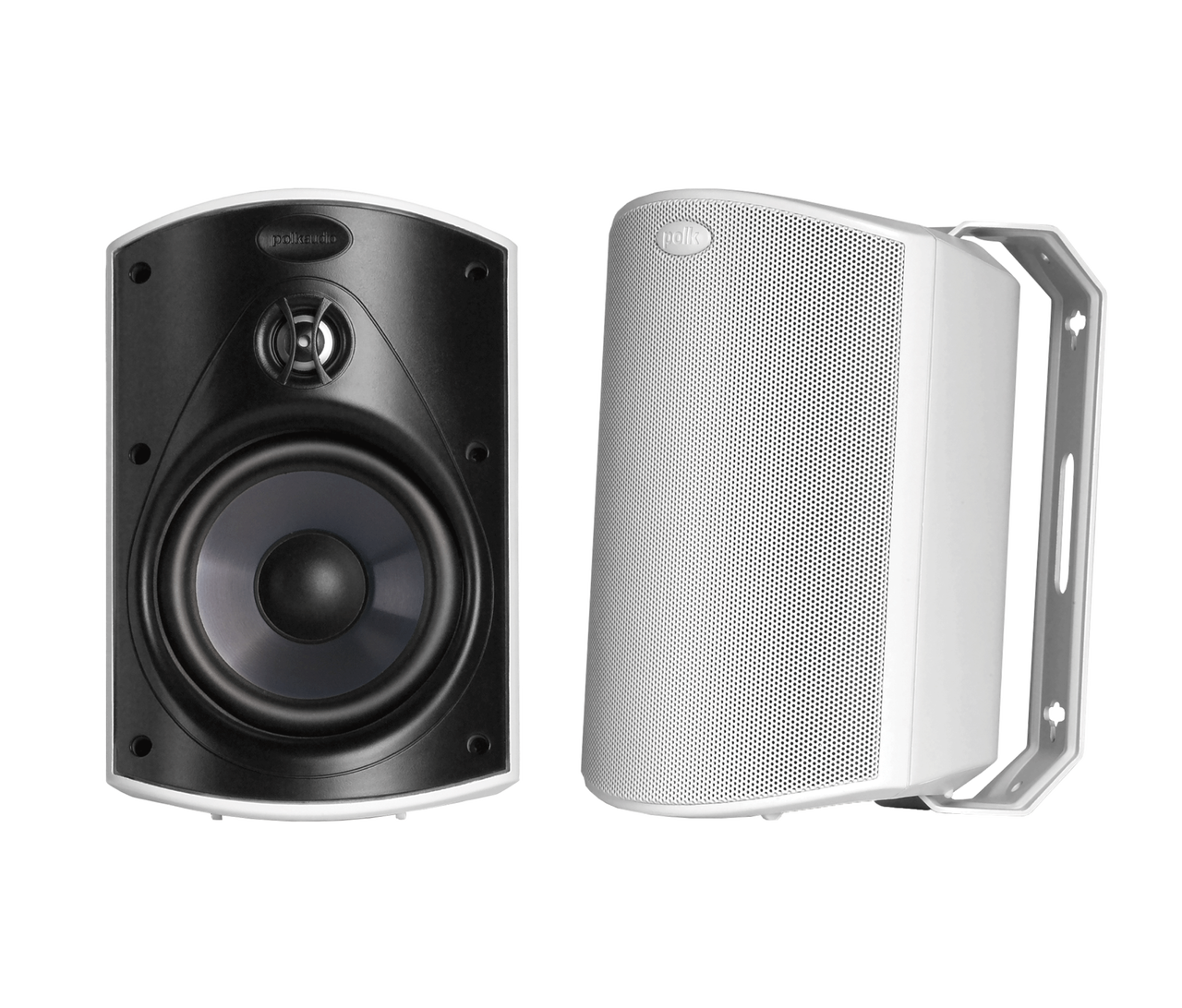 Polk Audio Atrium 4 (PAIR)Outdoor Speakers with Powerful Bass , All-Weather Durability, Broad Sound Coverage, Speed-Lock Mounting System White