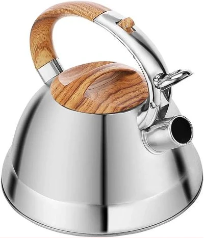 Kaisa Villa 3L Stovetop Teapot Stainless Steel Whistling Tea Kettle- Silver