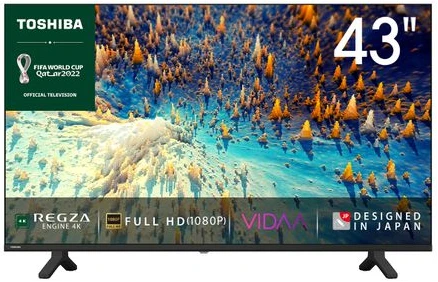 Toshiba 43-Inch Smart LED TV, Full HD with HDR & Dolby Atmos VIDAA TV, Fire TV 43V35KW - Black (2YRs WRTY)