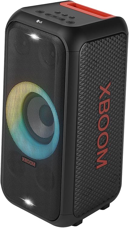 LG XBOOM XL5S 2.1Channel, Portable Bluetooth Party Box, Water Resistant, Multi-Color Ring Lighting Audio System up to 12HR Battery