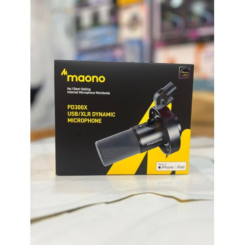 MAONO Dynamic Microphone-XLR USB Podcast Recording Mic: for Studio Vocal Recording, Content Creation, Home Studio, Voiceover, with 192kHz/24bit, Noise Reduction, Mic Gain, Monitoring, Mute (PD300X) Au
