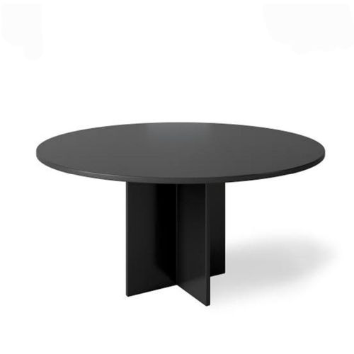 Round Conference Table/ Boardroom Table 4 People 120cm - Black