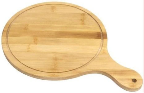 24cm Wooden Serving Pizza PlateTray,Chopping Board,Brown.