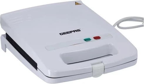 Geepas Grill Maker, Power On & Ready Indicator, GGT671 - Non-Stick Cooking Plate, Cool Touch Housing, Thermostat Control, Upright Stand for Compact Storage