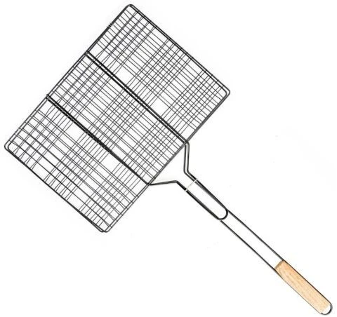 Barbecue Grilling Basket Grill BBQ Net Steak Meat Fish Veg Mesh Holder- Multi-colour