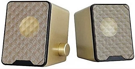 Computer Speakers - USB External Speakers - Gold