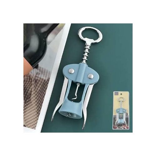 Multifunctional Bottle Opener Zinc Alloy Premium Wine Bottle Opener Wing Corkscrew with Coil Cutter, Manual Corkscrew Bottle Opener for Kitchen Restaurant and Bar