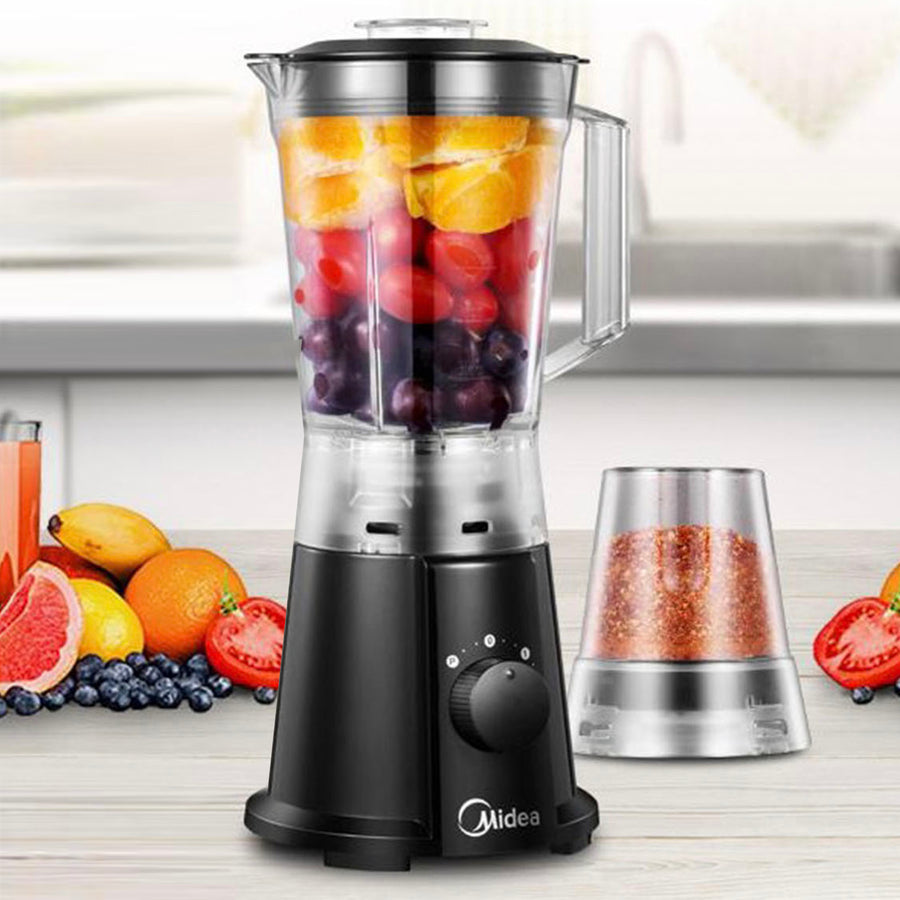 Midea 1.5L Table Blender BL1197A, 600W, 2 Speeds + Pulse Function -Black