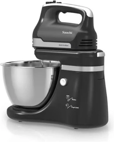 Saachi NL-HM-4173 4.5 litre Stand/Hand Mixer - Silver,Black