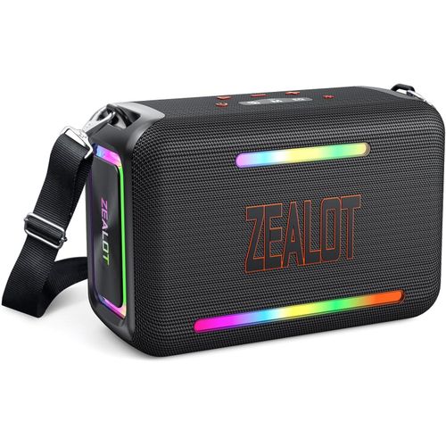 Zealot S95 -120W Bluetooth Speaker, Loud Wireless Speakers IPX6 Waterproof Subwoofer Speaker with LED Light, 40H Playtime, Custom EQ, Portable Wireless Stereo Paired Speakers for Outdoor, Party-Camo