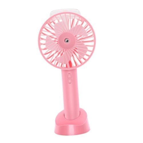 Rechargeable Portable Fan Air Cooler Mini Spray Fan Hand Held - Pink
