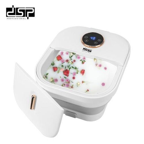 Dsp 7.7L Professional Foldable Foot Bath Tub Water Tank Electric Heating Thermostatic Constant Temperature Roller Massage And Gushing Spring Foot Bath Spa- Multicolor